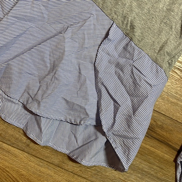 Anthropologie Marled Mixed Media Bell Sleeve Blouse - Picture 8 of 9